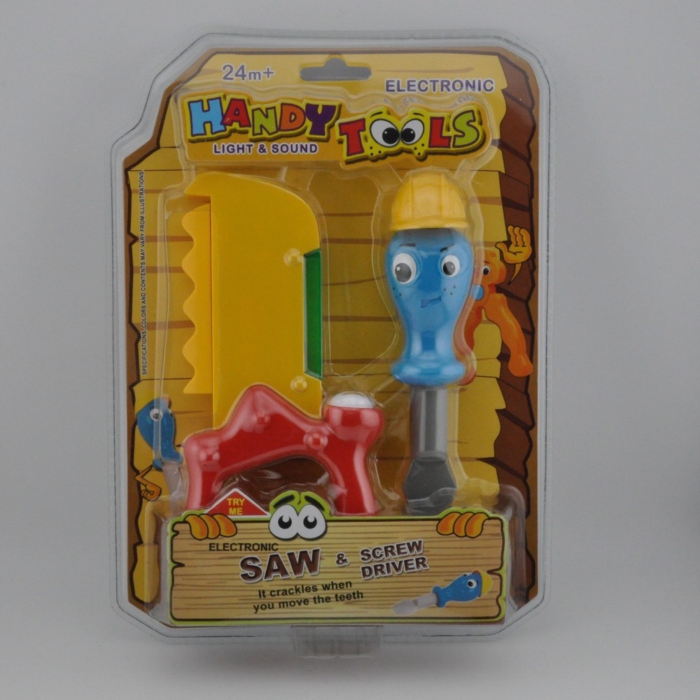 Handy Tools Electronic Saw & Screwdriver Toy Set 24m+ Multicolor New Light Sound